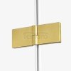 NEW TRENDY Kabina prysznicowa AVEXA GOLD BRUSHED 1D L 100x80x200 szkło czyste 6mm Active Shield 2.0 EXK-1754